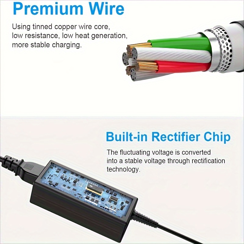 65W Dell Laptop Charger - 19.5V 3.34A AC Adapter For Inspiron 13 15 17 Series & More Models