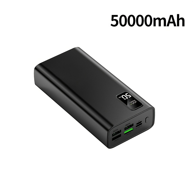 50000mah Power Bank | 22.5w Fast Charging | Usb-c Charger With Led Display | 5 Outputs For Iphone/