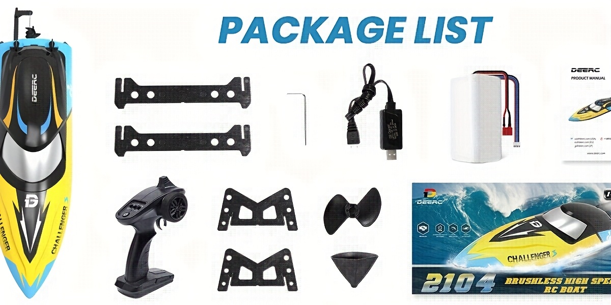 DEERC Brushless RC Boat, 30+ Mph Fast Remote Control Boats with Never Capsize&Low Battery Alarm Function, 2.4GHz Racing Boat with LED Lights for Pools&Lakes, Speed Toy Gift for Adults Boys&Girls