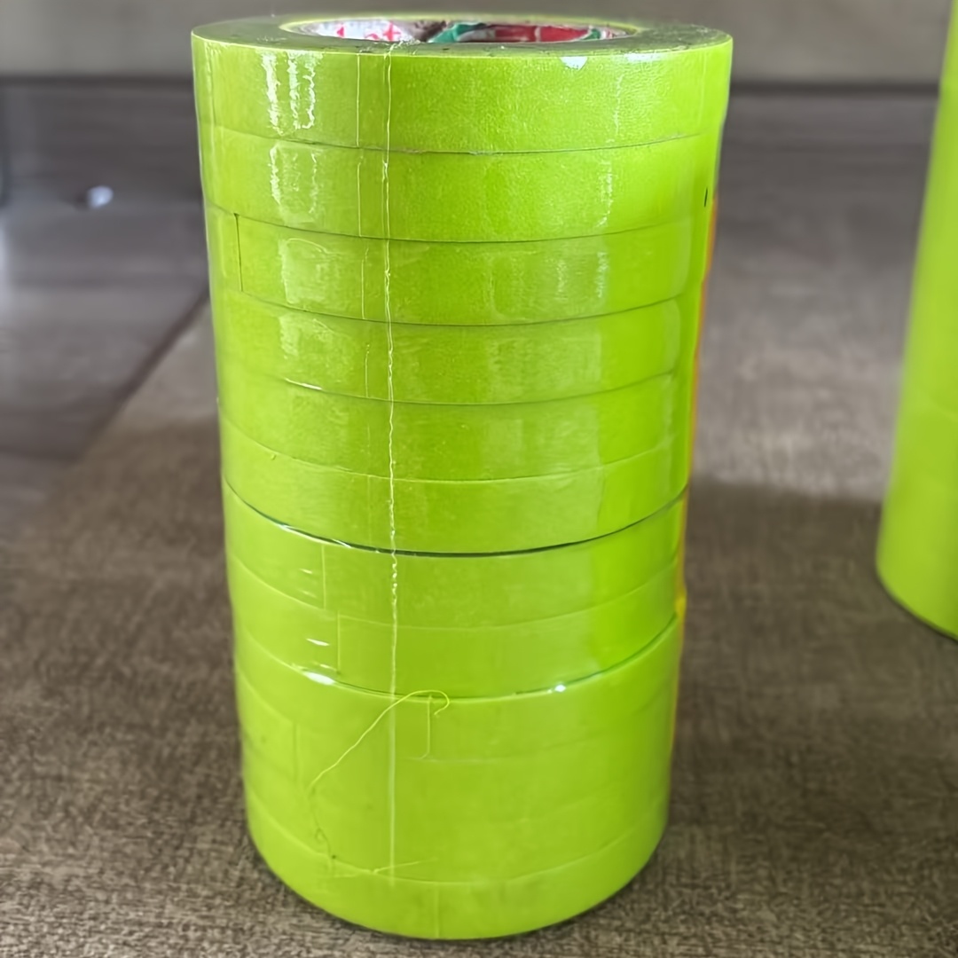 TEMU Multi-specification, Painter's Tape - Green Residue-free Automotive Masking Tape, Heat-resistant , And Washi Tape