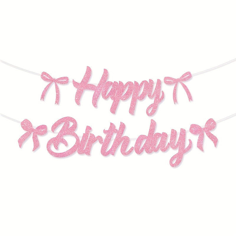 Image of Pink/black/fuchsia Bow Birthday Party Decorations - Cute Bow Theme Party Decorations Suitable For Birthday Parties, Bridal Gift Events, And Bachelorette Parties
