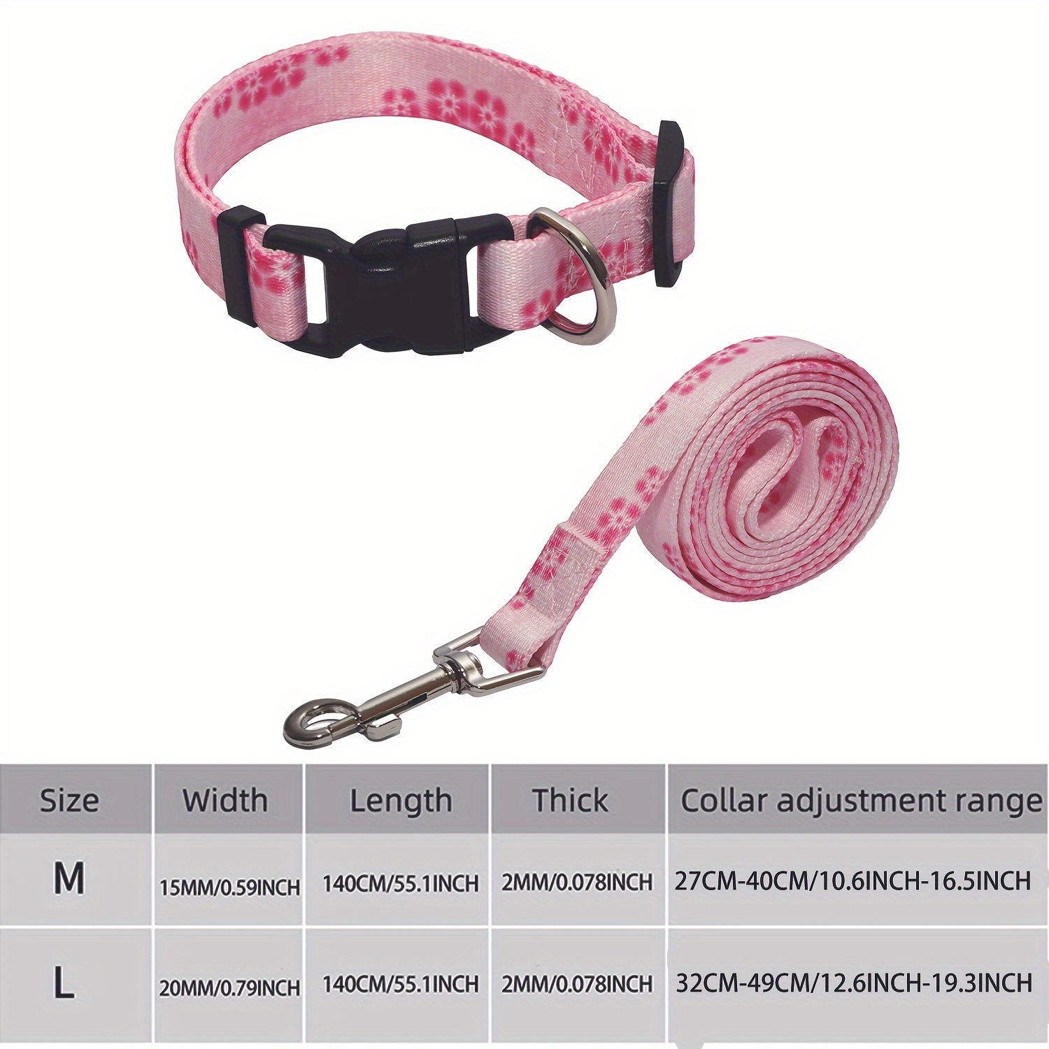 Cute Dog Collar Set for Small Dogs, Adjustable and Lightweight