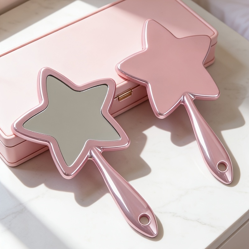 Electroplated Star Hand Mirror, Portable Compact Mirror