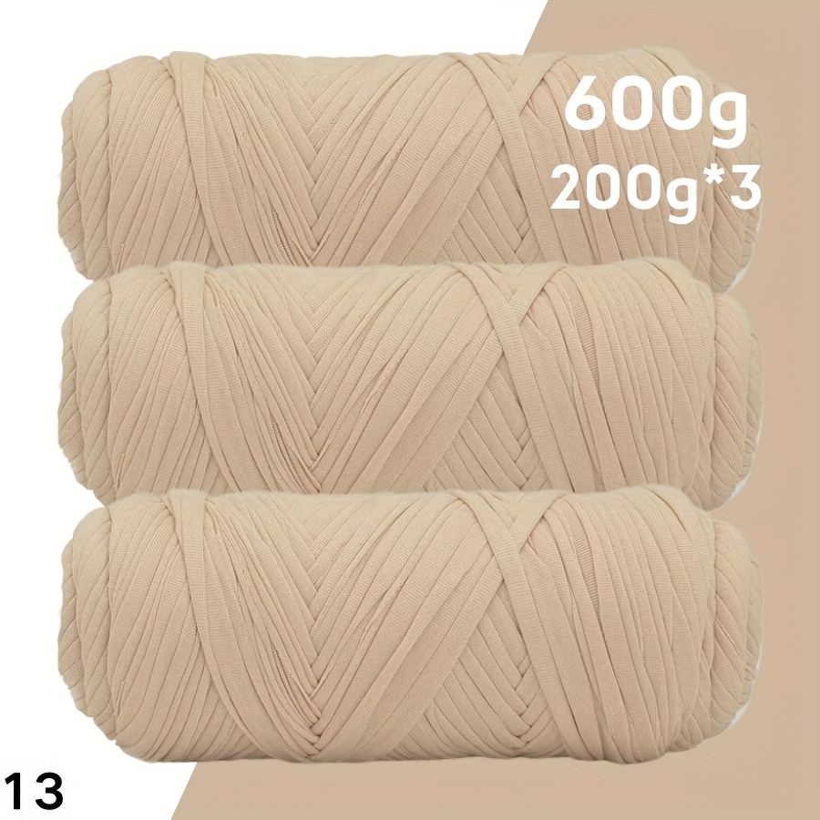 600g Debelo Elastično Kvačkano Prejo - 90% Poliester, 10% Mešana Vlakna, Primerno za Kvačkanje, Tkanje - 38 Barv (Vključno z Roza, Koralno)