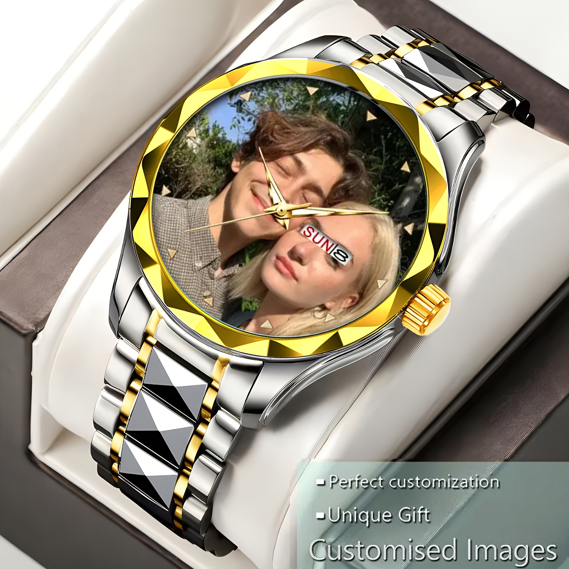 Personalized Photo/Text Watch with Customizable Dial for Men
