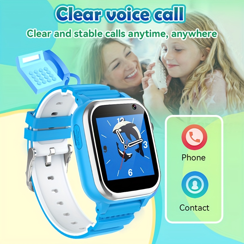 reloj inteligente niños pantalla táctil hd cámara podómetro Temu