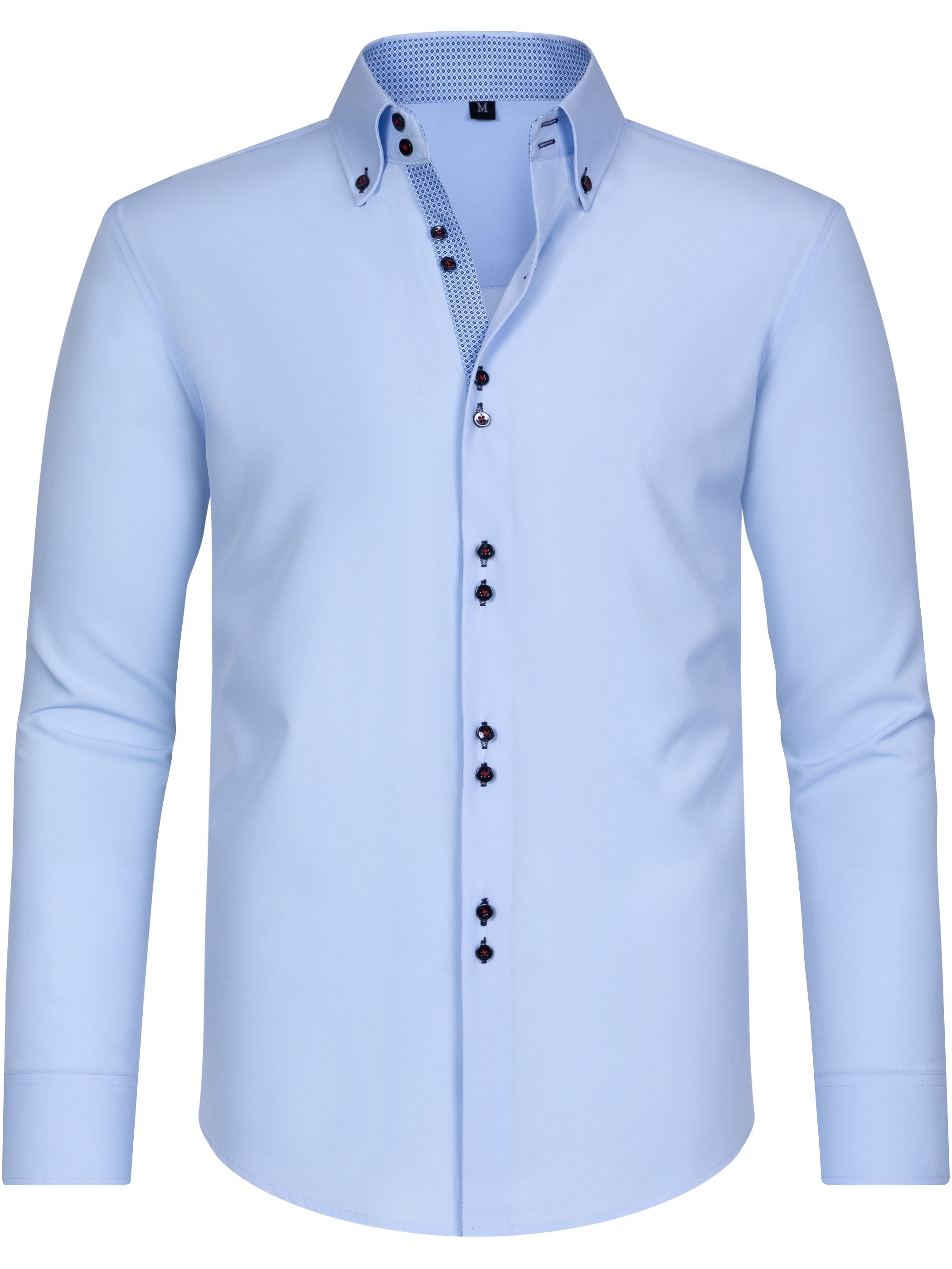 Camisa de Manga Larga para Hombre, Formal, Negocios, Exterior, Top Masculino