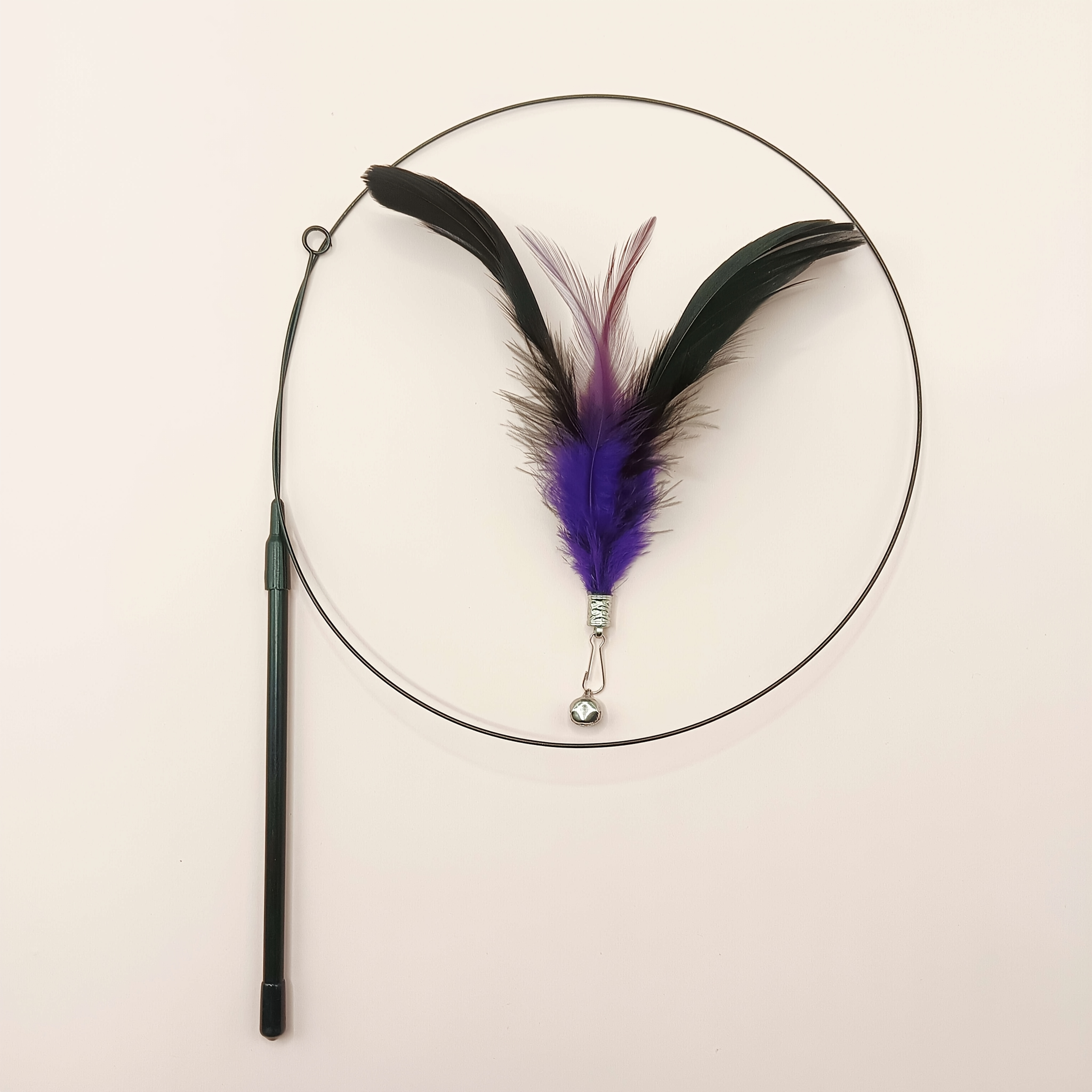 Interactive Cat Toy, Artificial Feather And Ringtone Interactive Cat , Durable Steel Wire, No Battery Required, A Toy For Pets To Play With And Train Cats