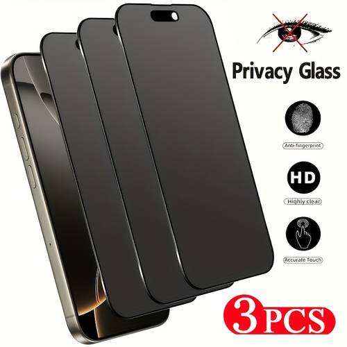 3 anti tempered glass screen protectors with black edges suitable for 16 16e full screen 16 plus anti tempered glass protection for 16 pro max 15 phones fits 15 pro max 14 plus full coverage for 13 pro 12 12 mini 11 x max