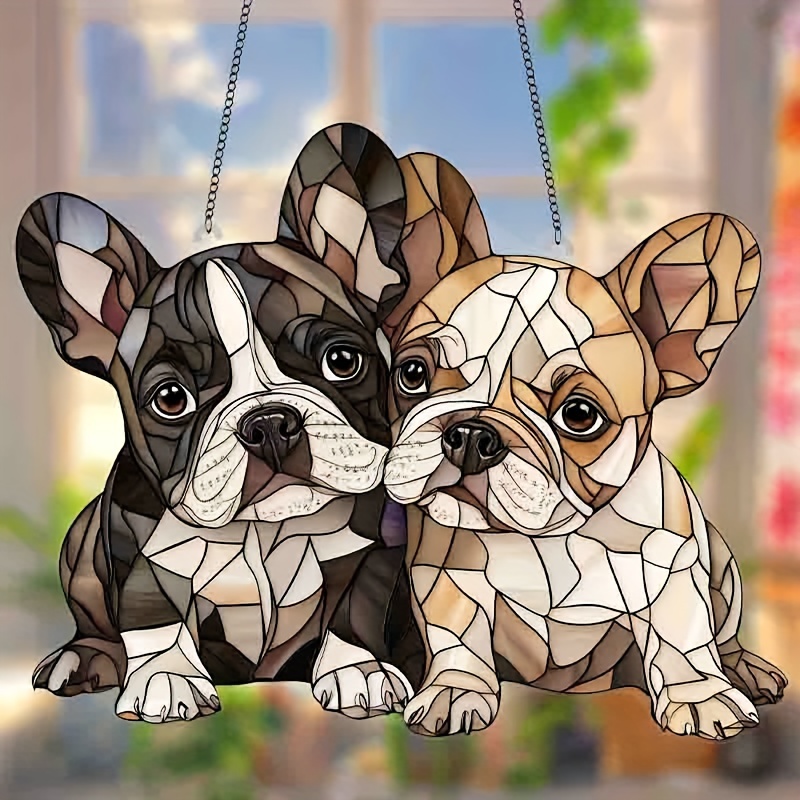 

2d Flat 1pc French Bulldog Sun - Beautiful Acrylic Wall , Animal Theme, For Home Decoration, Holiday Decoration And Special Occasions