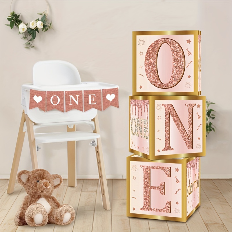 

3pcs & 1st Birthday Party Decor Set - , 1