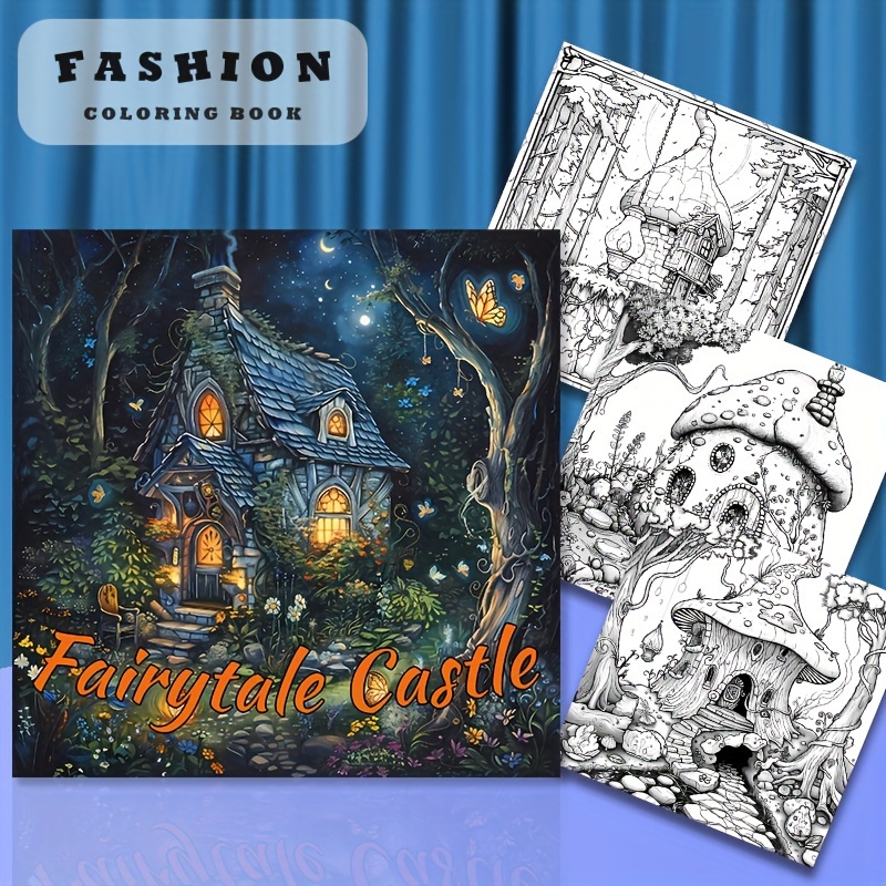 

1 Book Of Innovative And Upgraded Thickened Paper, 22 Pages, Coloring Book Of Fairy Tale Castle, A Gift For Holiday Birthday Parties