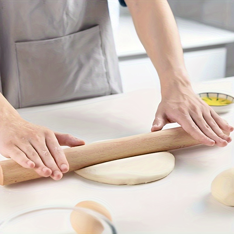 

Premium Solid Wood Rolling Pin - Durable Kitchen Dough Roller For Pizza, Pie & Cookies - Essential Baking Tool