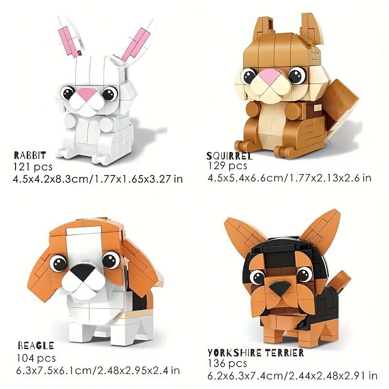 Mini Animal Building Blocks - Compatible with Multiple Scenes