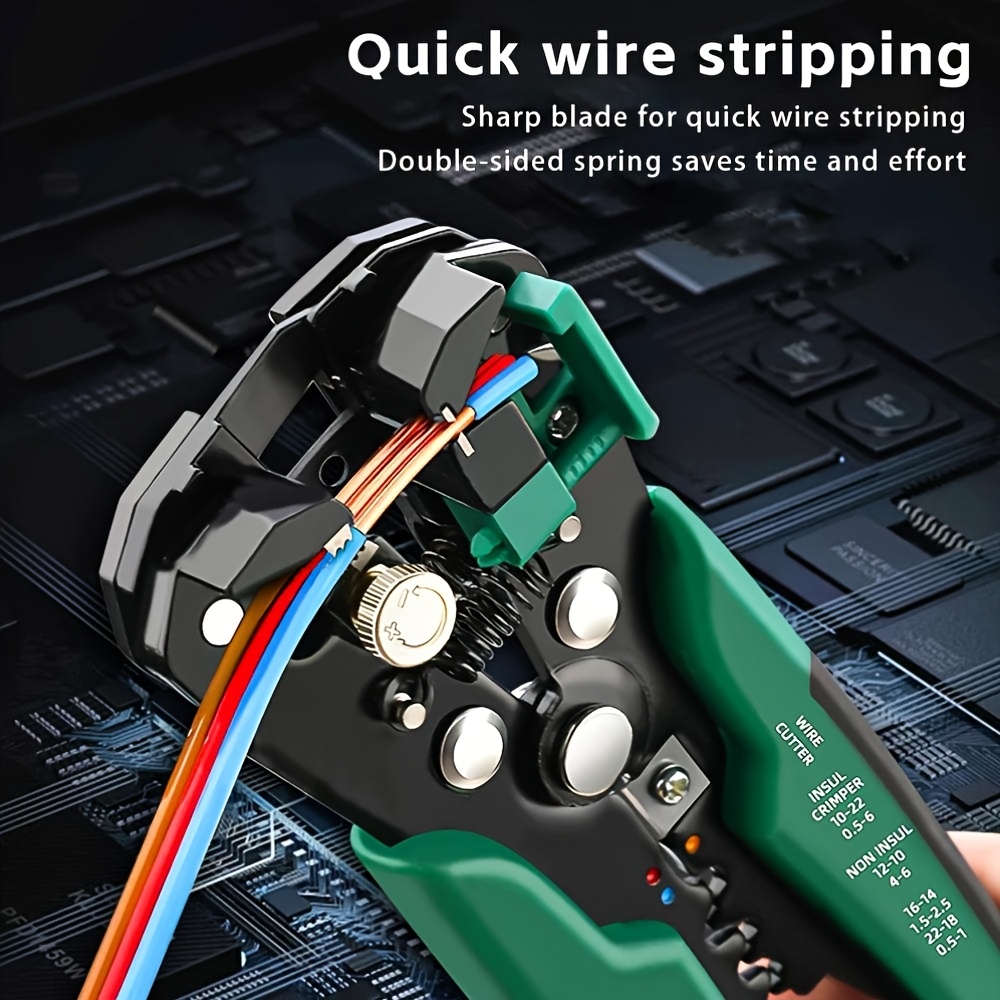 

High Carbon Steel Wire , Automatic Electrician's With Non-slip Grip, Multi-functional 0.5-6mm² Range, Ideal For Electrical Installation Or Appliance Repair, Single Pack