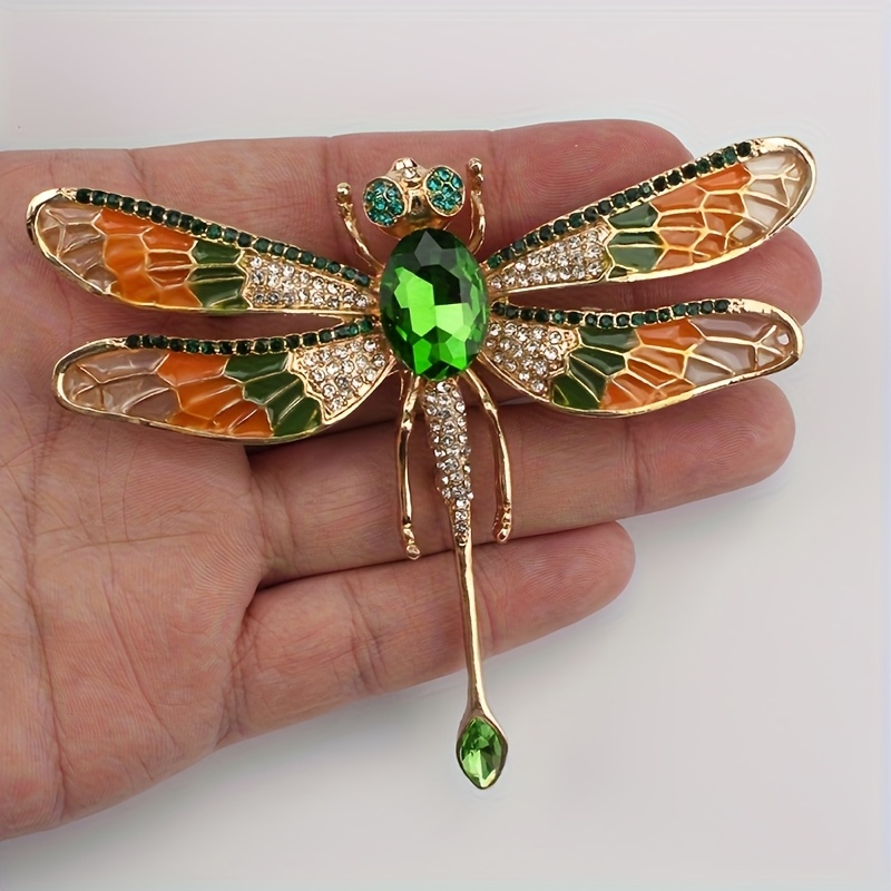 Brooch Pin - Fashionable Animal Design With Rhinestones, Irregular Shape, Elegant Accessory For Clothing