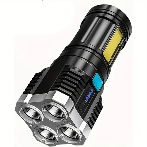 buy 2 get 1 free 3pcs usb rechargeable led flashlight high cob 4x handheld torch for camping emergencies usb cable