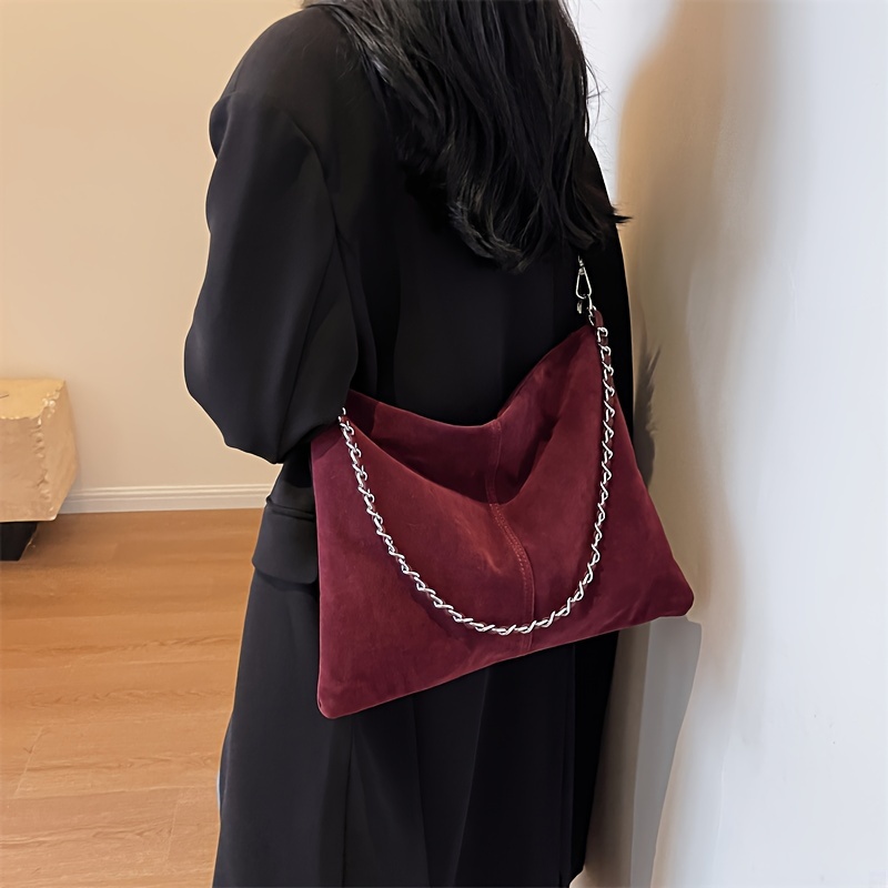 

Suede- Bag For - Fashionable Detachable , Zip