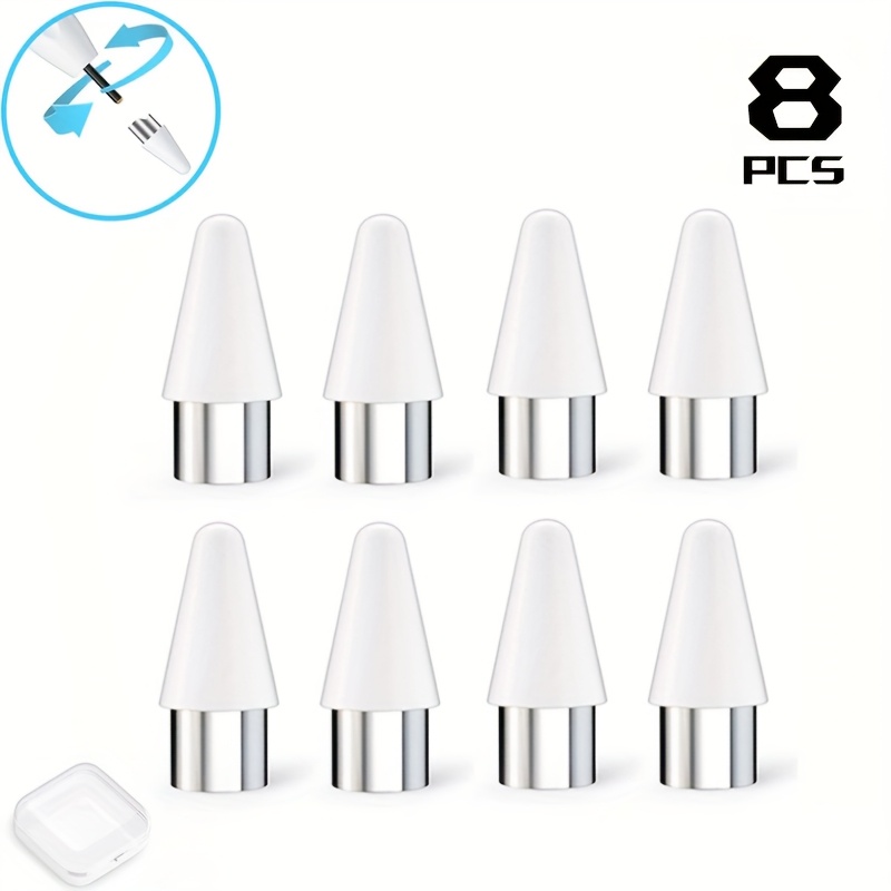 8pcs Capacitive Touch Replacement Fine Writing Pen Tips - Anti-slip Noise Reduction, No Wireless Delay, Realistic Writing Feel, Suitable For Ipad Phones Tablets, Touchscreens And Drawing