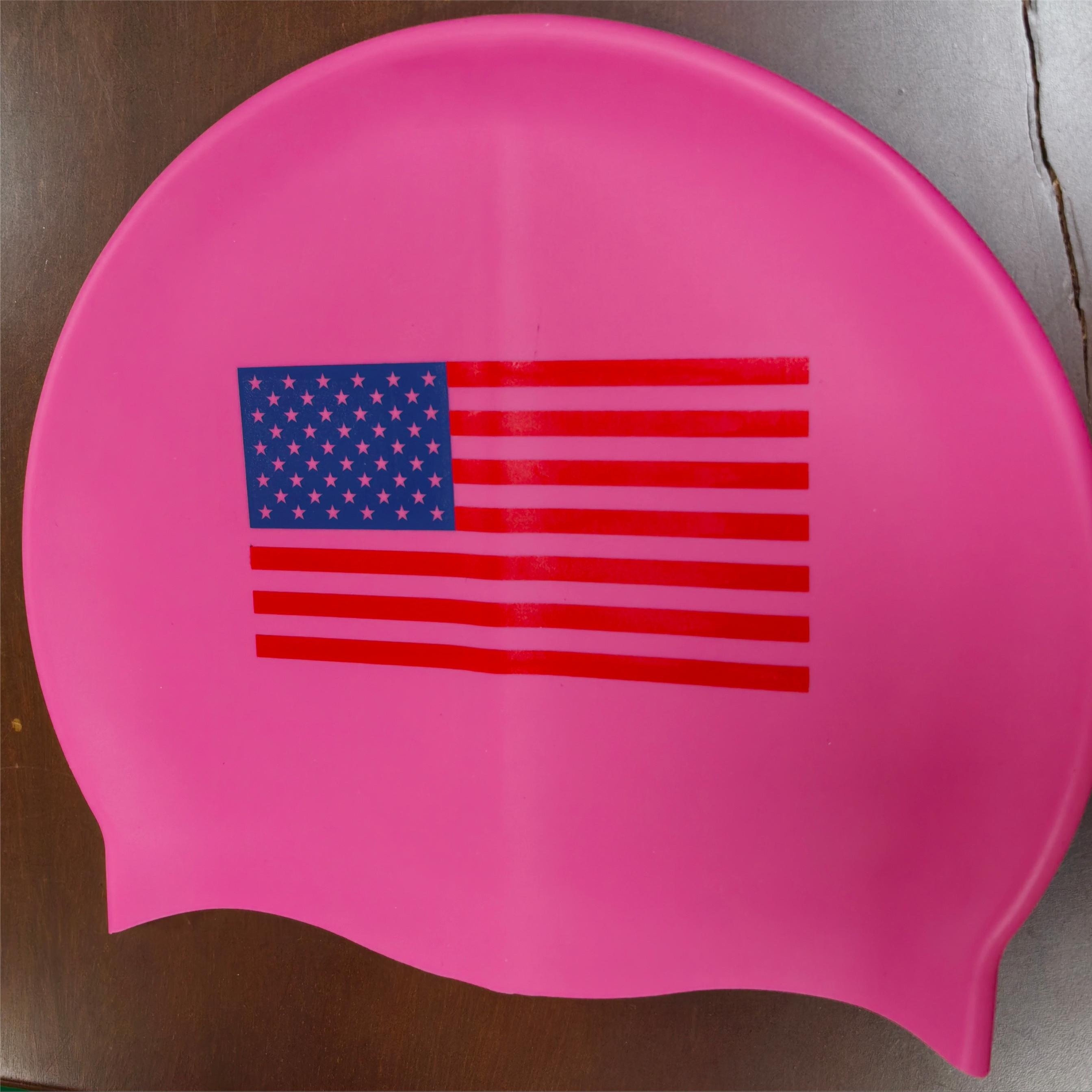 American Flag Silicone Swimming Cap for Men and Women Comfortable and Stylish