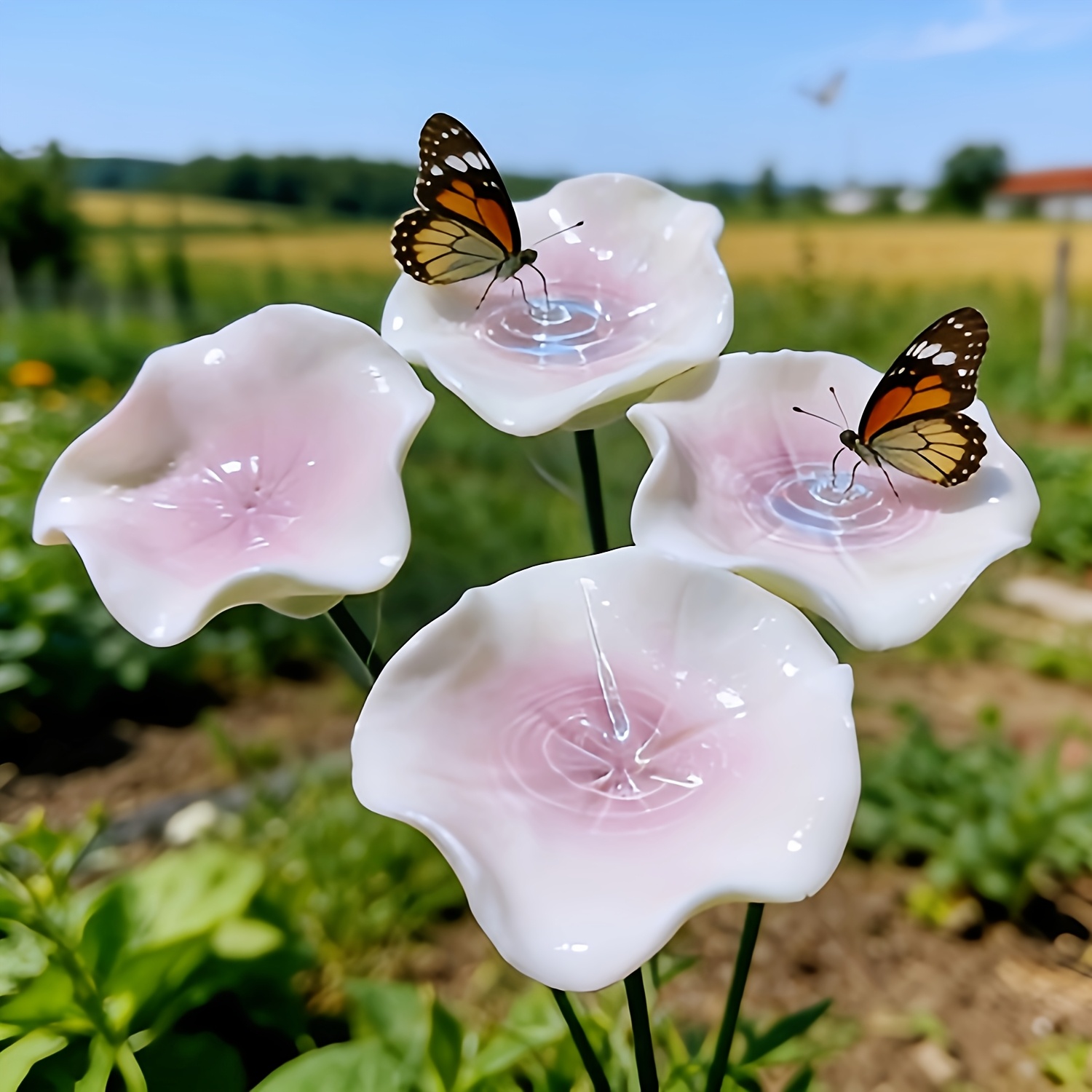 Image of 4pcs, Ceramic Feeders, Bee Sugar Feeders, Waterers, Handcrafted Ceramic Feeders, Suitable For Indoor Decoration, And For Outdoor Feeding Bees