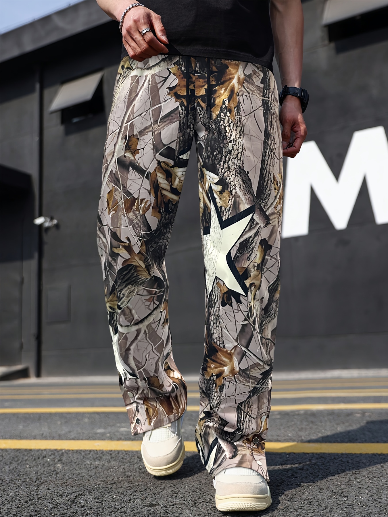 men s camo stars print joggers casual streetwear sweatpants Temu