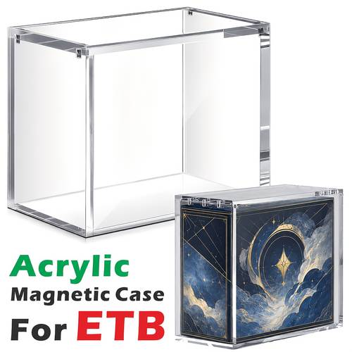 lovfen etb acrylic display case stackable case with magnetic closure dustproof storage box for box trading cards collectibles toys sports memorabilia