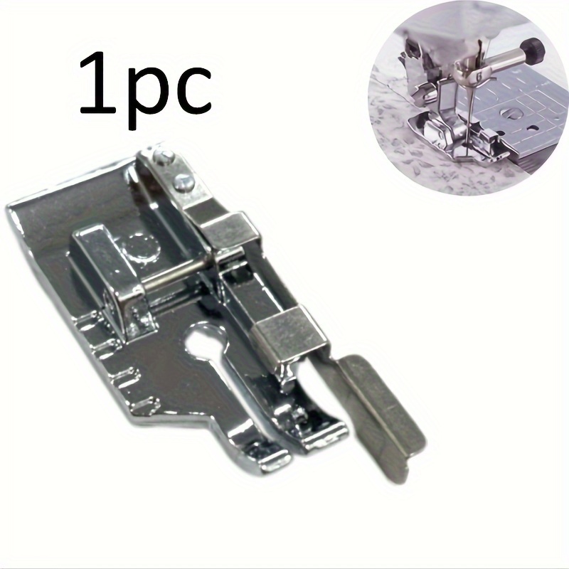 

1pc Silver Gray 1/4 Inch Quilting Presser Foot With Edge Guide, Compatible With Singer Brother Sewing Machine, Easy Sewing , Simple Quilting Accessory