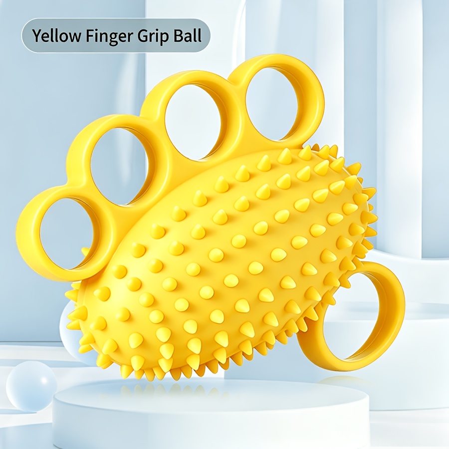 TEMU Hedgehog Ball Hand Grip Strengthener Training Fitness Ball Hand And Finger Elastic Ball Cushioning Hand Grip Ball