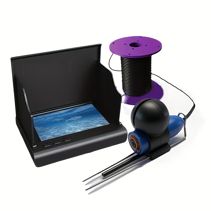 portable fish finder with wired sonar sensor clear fish detection in   infrared   5000mah rechargeable battery up to 12 hours   suitable for lake river and sea fishing
