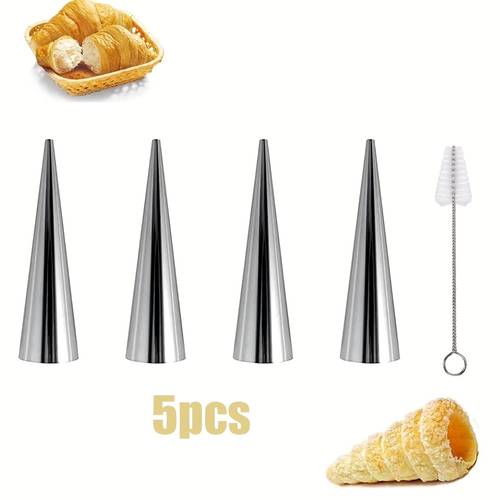 5/9/14/18pcs Stainless Steel Conical Danish Large Spiral Tube Spiral Conical Tube