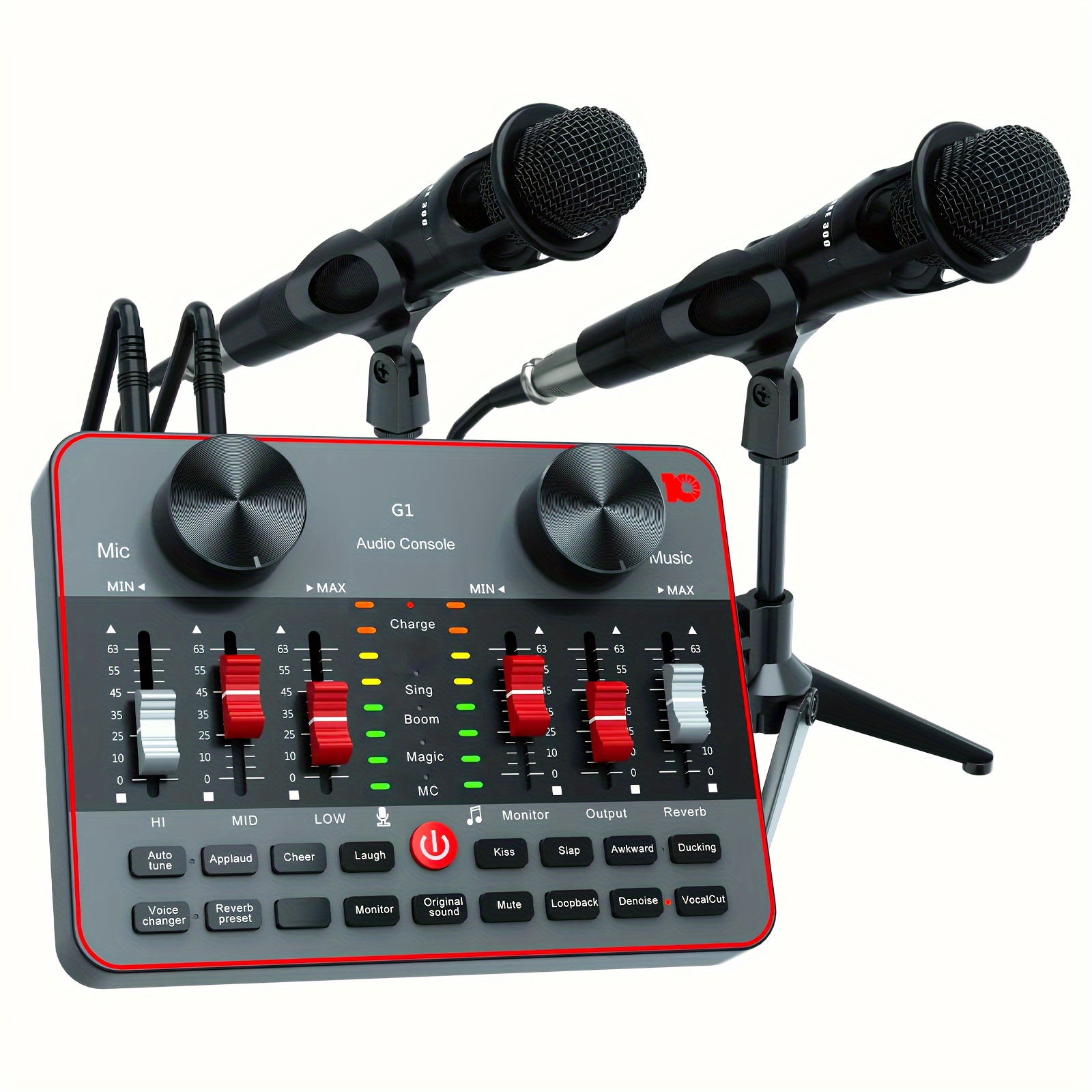 

Podcast Equipment Bundle, Live Sound Card, Music Studio Recording All-in-one Podcast Kit For Pc/phone/live Streaming