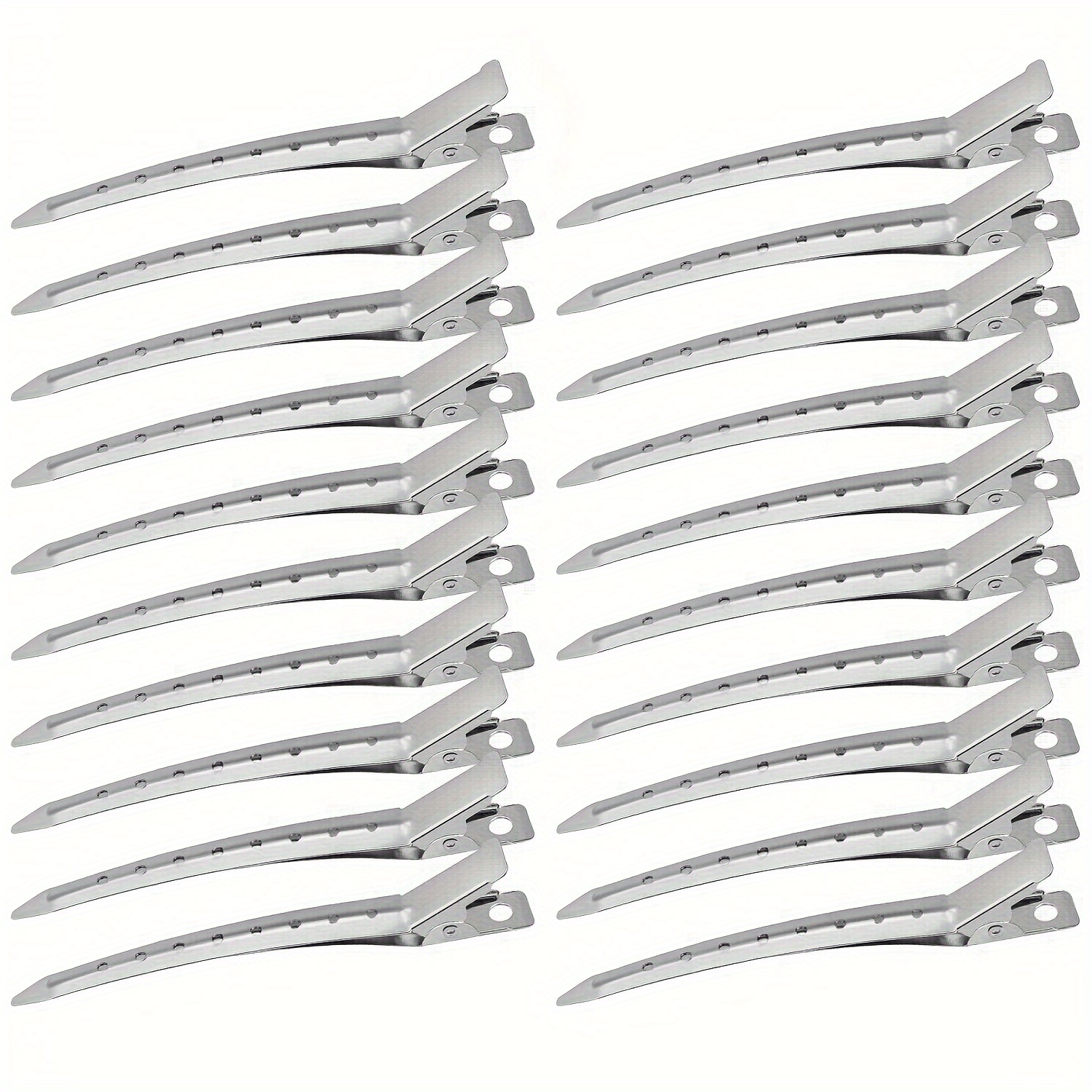 

20 Pcs Hair Clips For Styling: Metal Clips For Women, Alligator Hair Clip For Long Curl Thick Hair, Roller Clips, Pin Curl Clips, Salon Clips (silver) - Perfect For Christmas Hair Styling