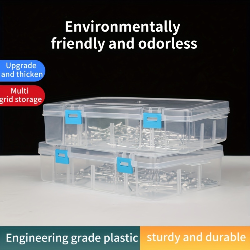 Transparent Plastic Storage Box Organizer Parts Compartments - Temu