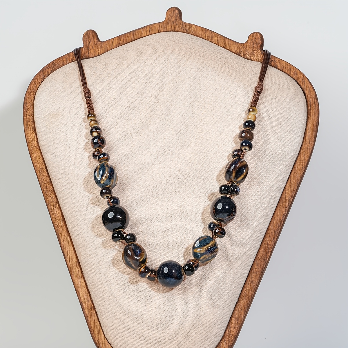 Women's Bohemian Retro Ceramic Bead Necklace