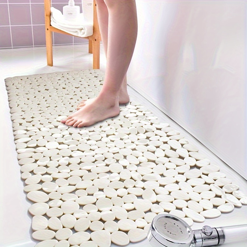 

Bathtub Mat Non Slip 2 Pack, 35 X 16 Inches Pebble Shower Mat With Suction Cups And Drain Holes, Bath Mat For Shower, Bathroom Tub (beige)
