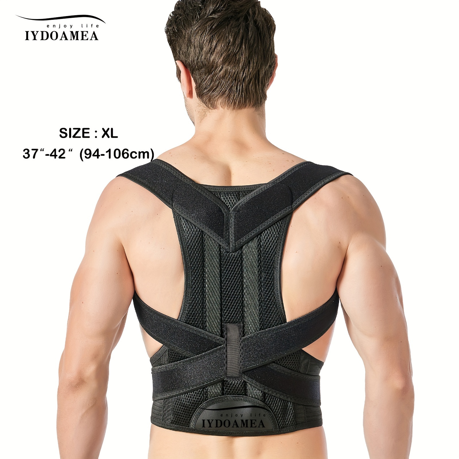 Women Adjustable Elastic Back Support Belt Chest Posture