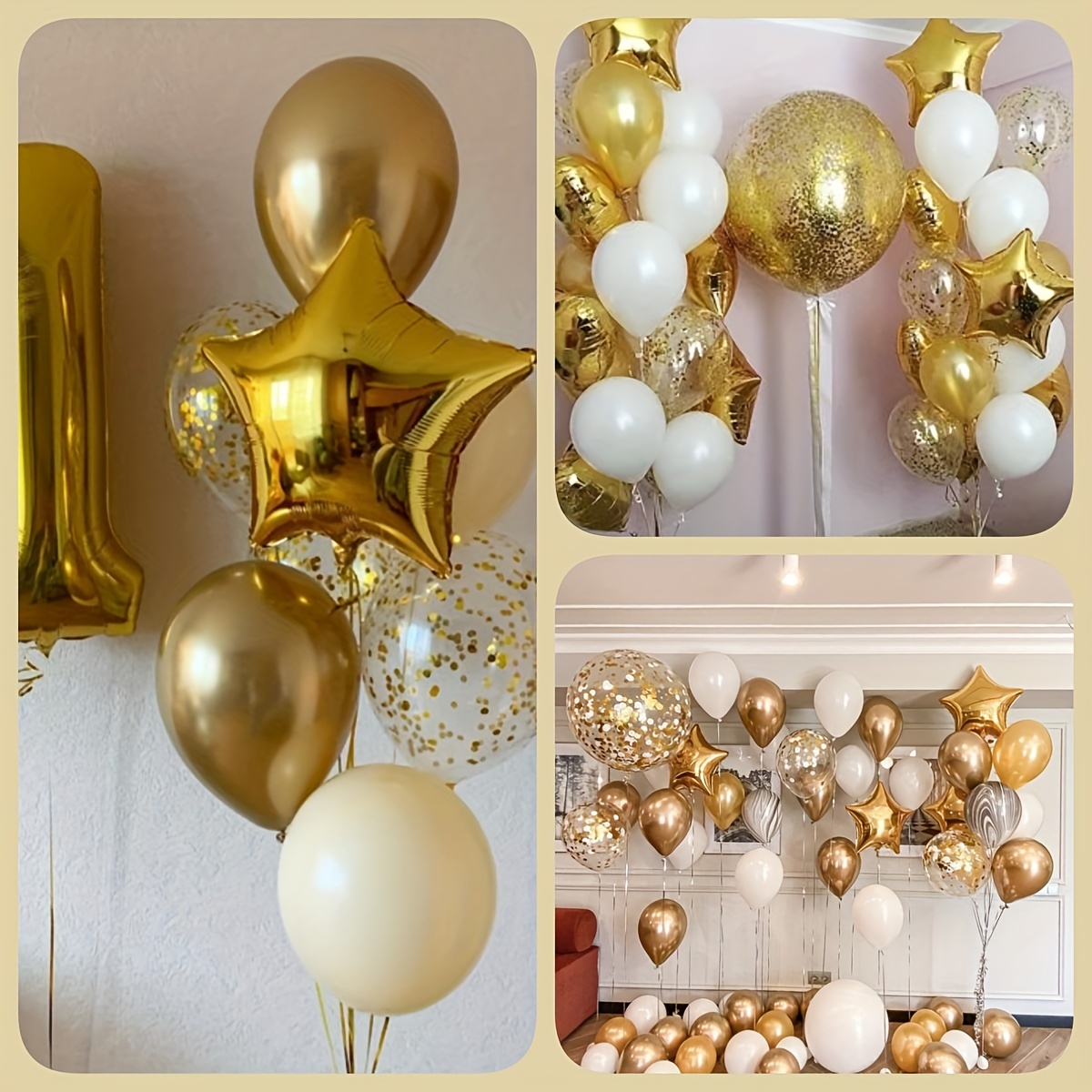 Lot De 4 Guirlandes Dorées 'Happy Birthday 18' - Décorations Fête Fille/garçon, 300cm, Papier Métallique - 11
