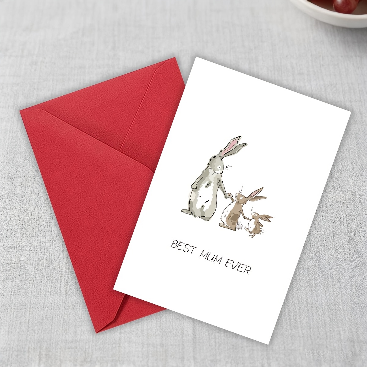 TEMU 1pc A Greeting Card That Says 'best For Mum Ever' Along With An Envelope, Featuring A Charming Illustration Of A . It's An Excellent Choice For