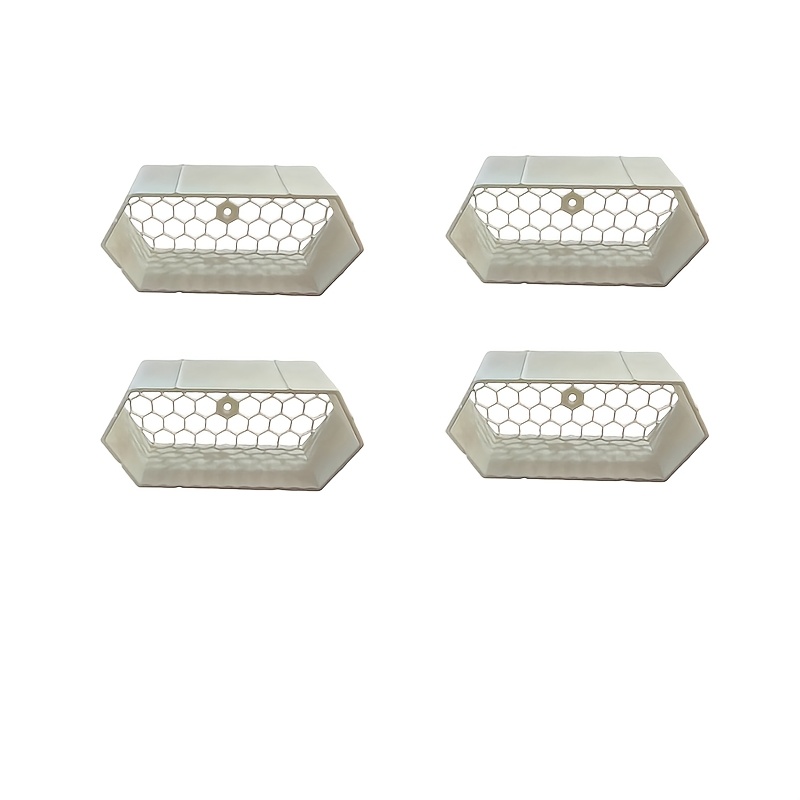 TEMU 4pcs 4.5 Inch Wall-mounted Hexagonal Display Cases, Heavy-duty Stackable Model Storage Racks With Multi-compartment Design, Space-saving
