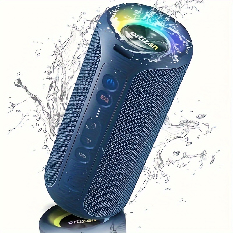 TEMU Ortizan Wireless Speakers - 40w Loud Stereo Portable Wireless Speaker, High Quality Shower Speaker With Wireless 5.3, , Led Light, Microphone,