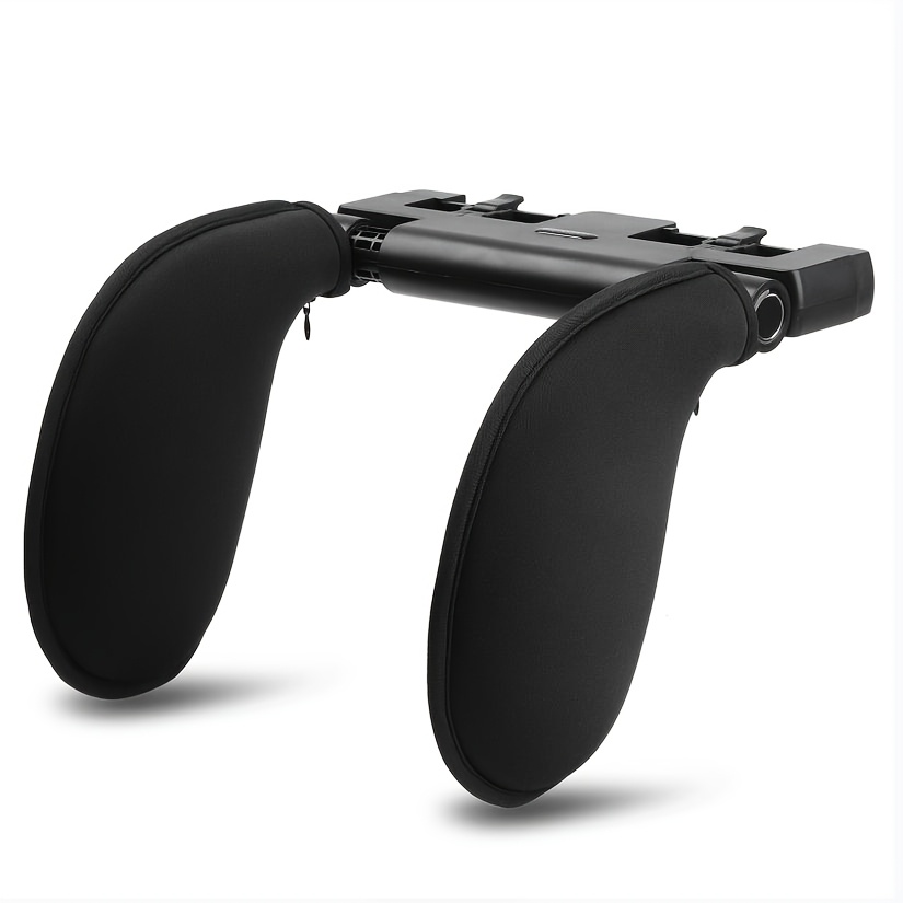 TEMU Adjustable Car Headrest Pillow For Side Sleeping - Long-distance Travel With Storage Hook And Aromatherapy Box