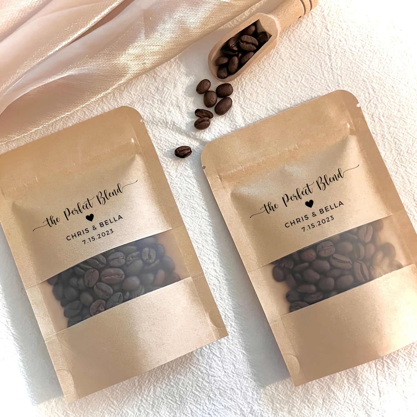 TEMU Custom Wedding Coffee Gift Bag, Perfect Blend Coffee Bag, Wedding Coffee Souvenir, Coffee Wedding Gift, Personalized Coffee Bag, Wedding Favors