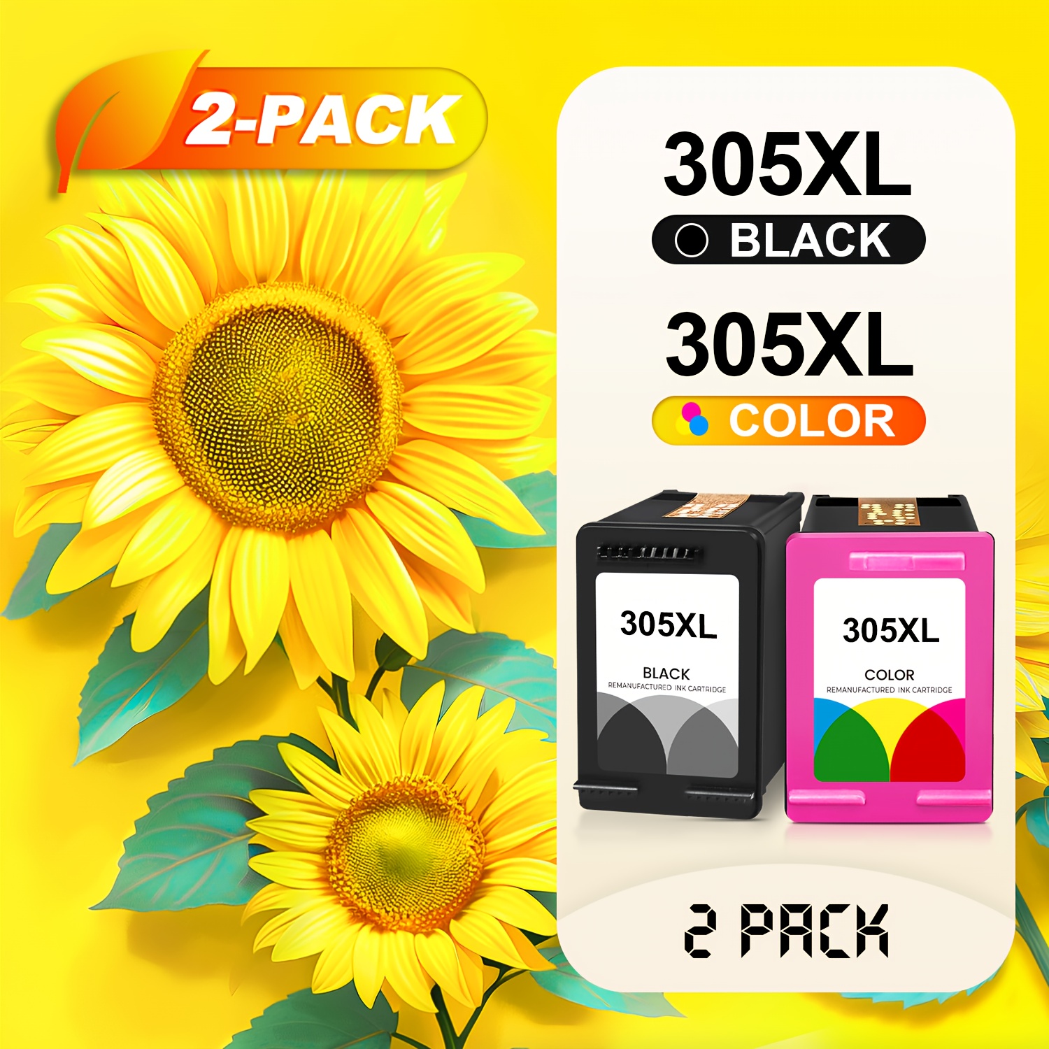 E-shop 305XL 305 Tintenpatronen kompatibel für HP 305 schwarze dreifarbige Druckertinte HP 305 Tintenpatronen, passend für HP 6000 6055 6400 6458 6458e