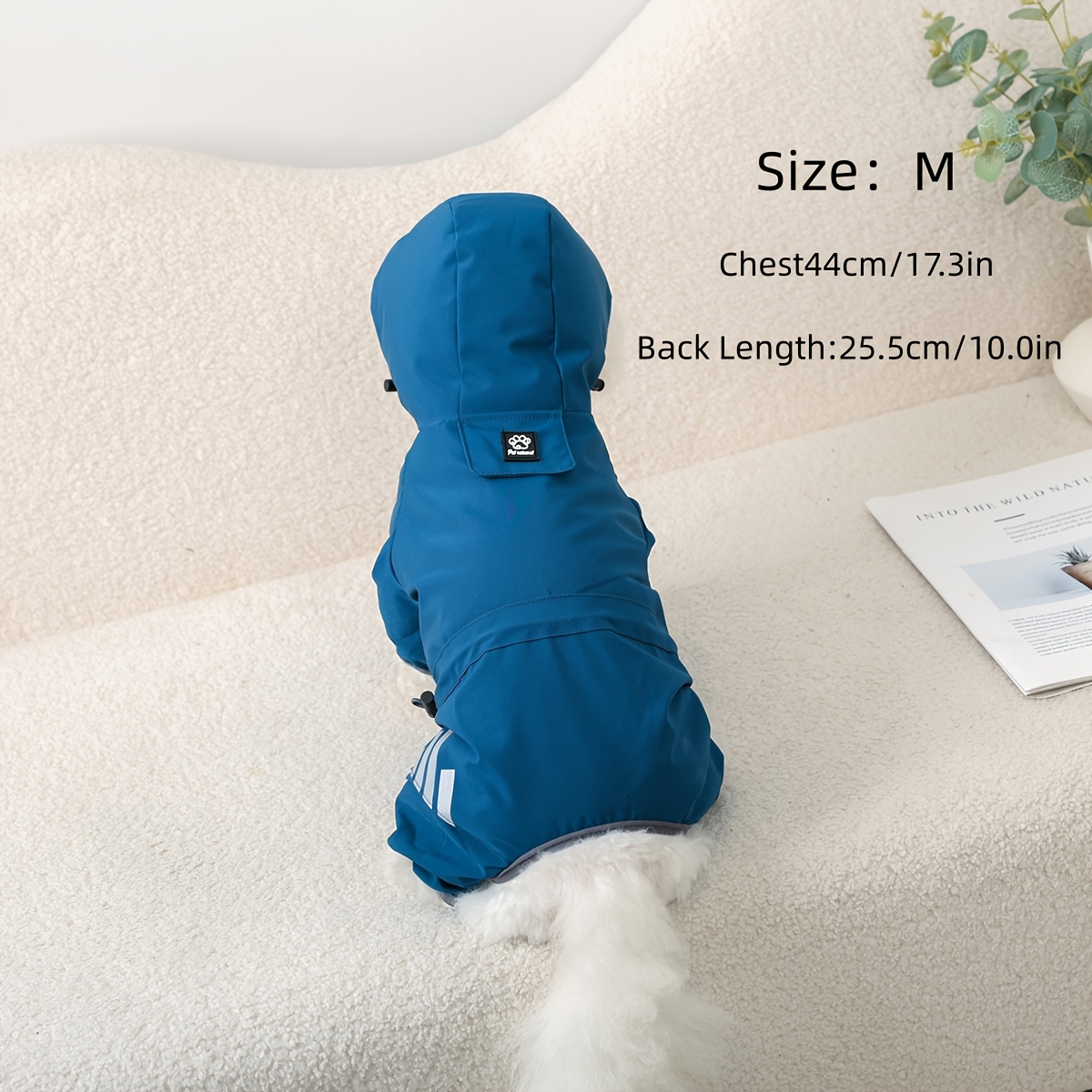 TEMU imperméable pour chien à entièrement fermé et léger avec bande réfléchissante est un imperméable pour animaux de compagnie adapté aux petits à