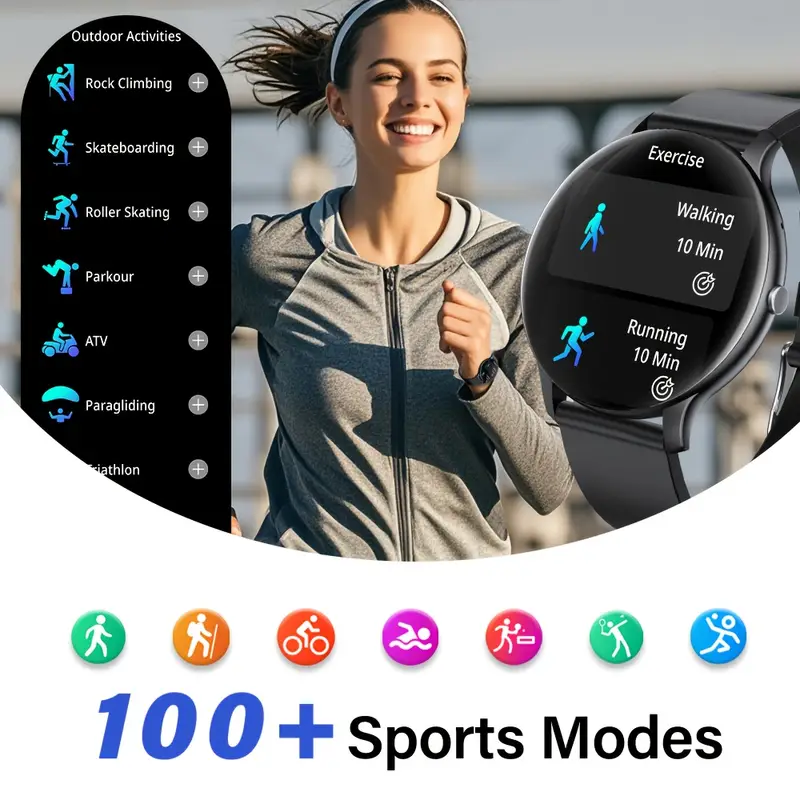 smartwatch for men women 1 46 hd touchscreen high quality 100 exercise wireless 5 3 pedometer distance sedentary remote music control usb charging silicone strap tft screen jl7012 chip 230mah battery perfect gift stylish watch lightweight wearable smart enthusiasts health monitoring modern wearable comfortable wear touchscreen watch healthconscious Product details 3