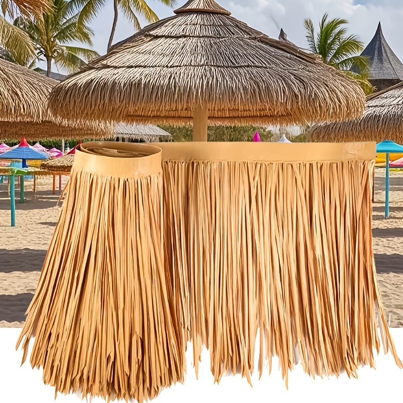 Decorations Thatch Grass Roof Roll Artificial Thatch Roofing Mexican Artificial Straw Roll For Bar Hut Hawaii Party