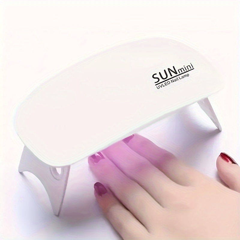 

Mini 6w Nail Dryer Uv/led Nail Lamp Micro Usb Gel Varnish Curing Machine Nail Art Equipment 6leds Beads Manicuring Nail Tool