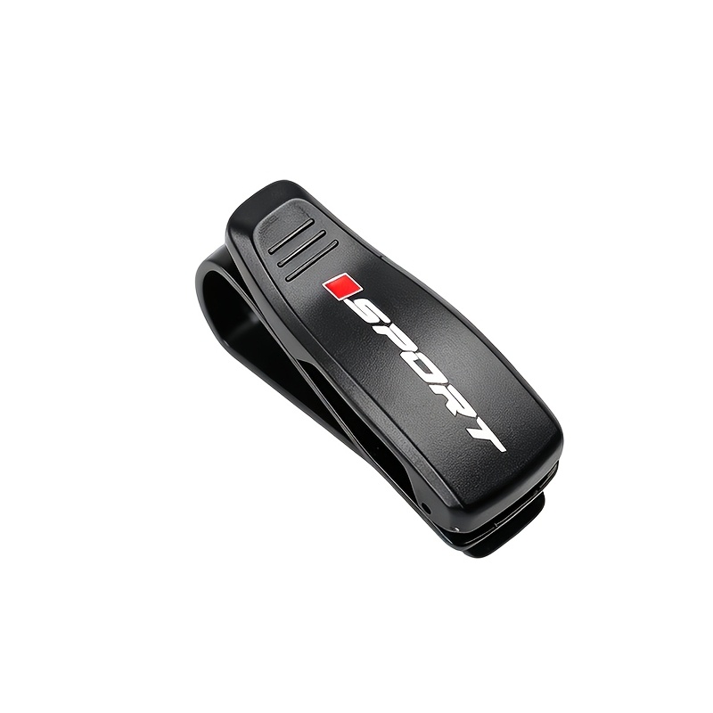 Sporty-style Car Sun Visor Sunglasses Clip: Bill And Card Holder — Universal Sun Visor Storage Accessory