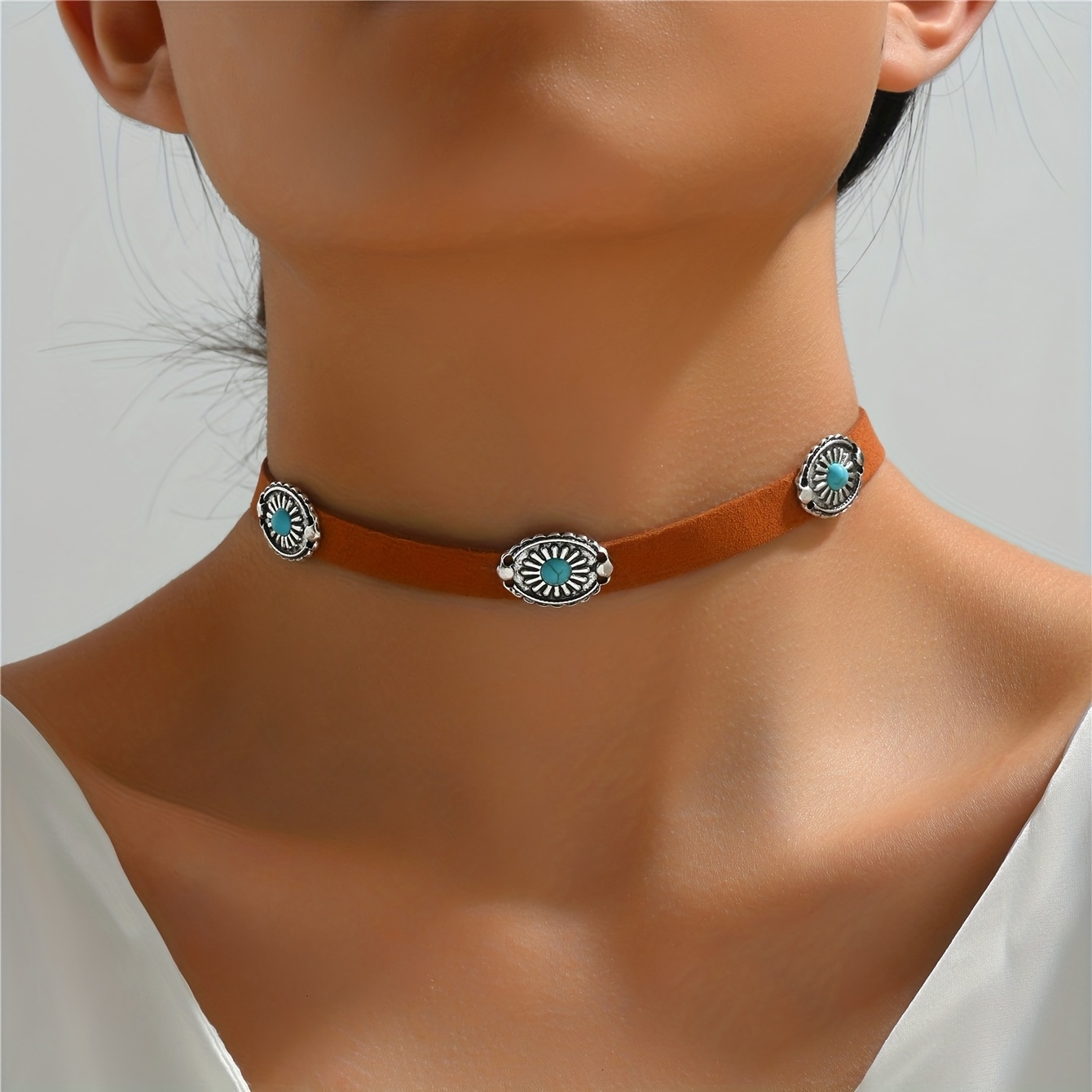 1pc Cowgirl Necklace For Women Boho Western Necklaces For Women Brown Necklace For Women Western Jewelry